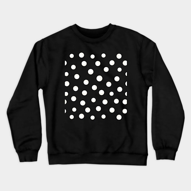 Shining white polka dots pattern Crewneck Sweatshirt by GULSENGUNEL